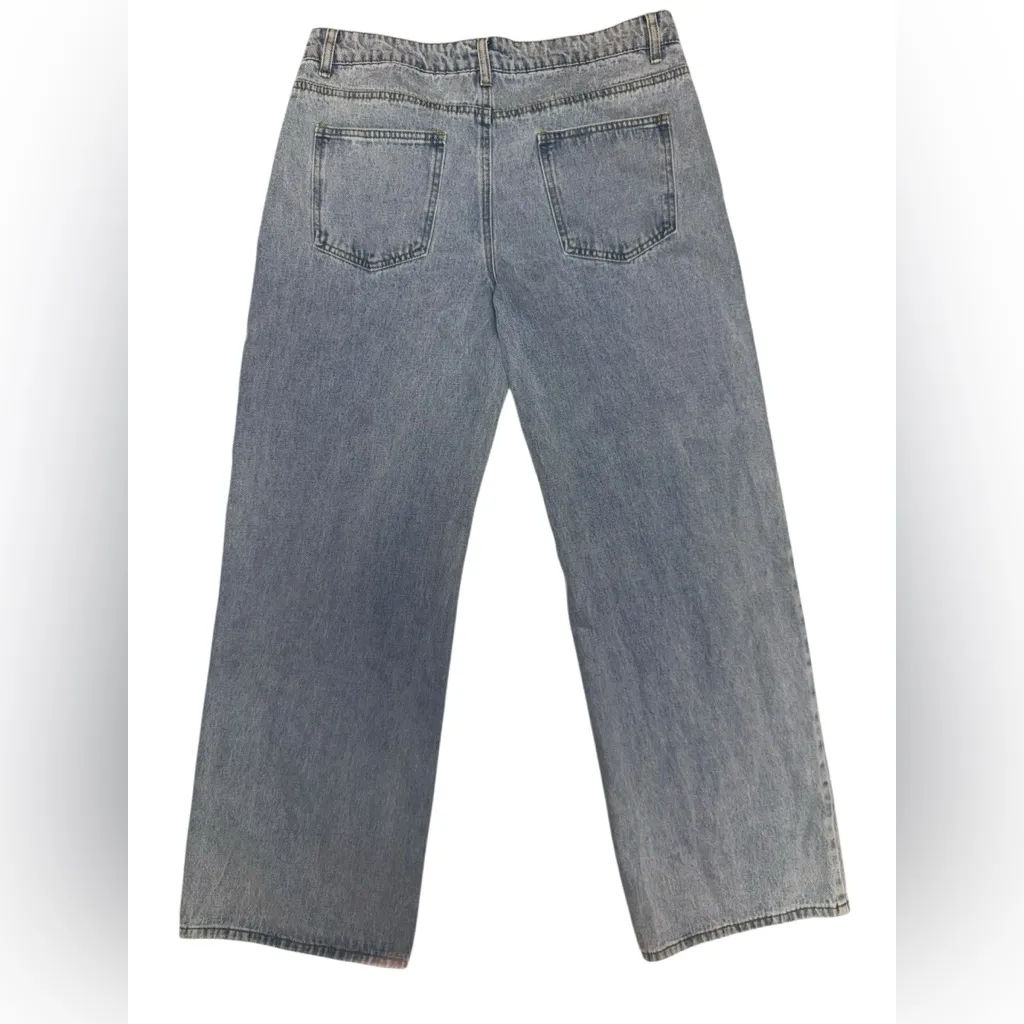 Edikted Raelynn Washed Low Rise Baggy Jeans- Size: Large - Image 6