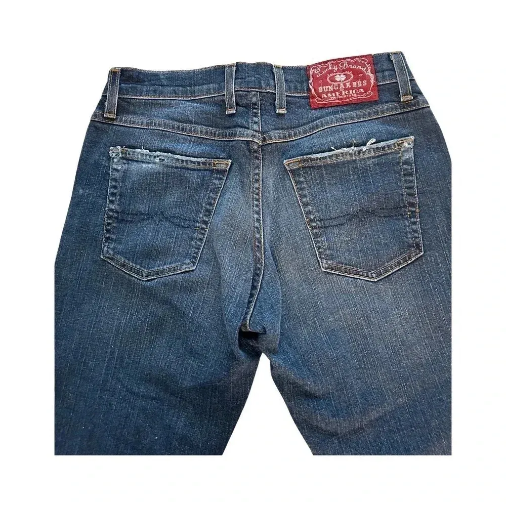 Lucky Brand women’s Dungarees by Gene Montesano classic fit size 4/27 Blue - Image 4