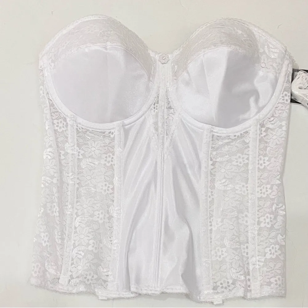 DOMINIQUE Style#8949 Colette Lace White Corset Bridal Bra Size 36DD (E) - Image 7