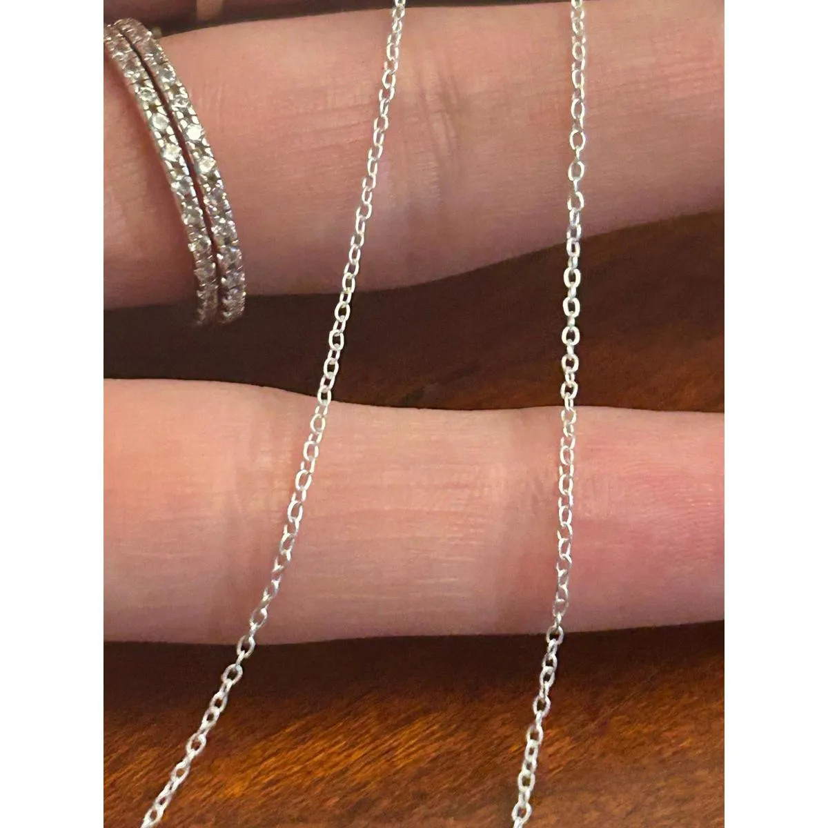 Necklace 925 sterling silver does have knot on it scrap vv35 0.70g 18 inch chain - Image 5