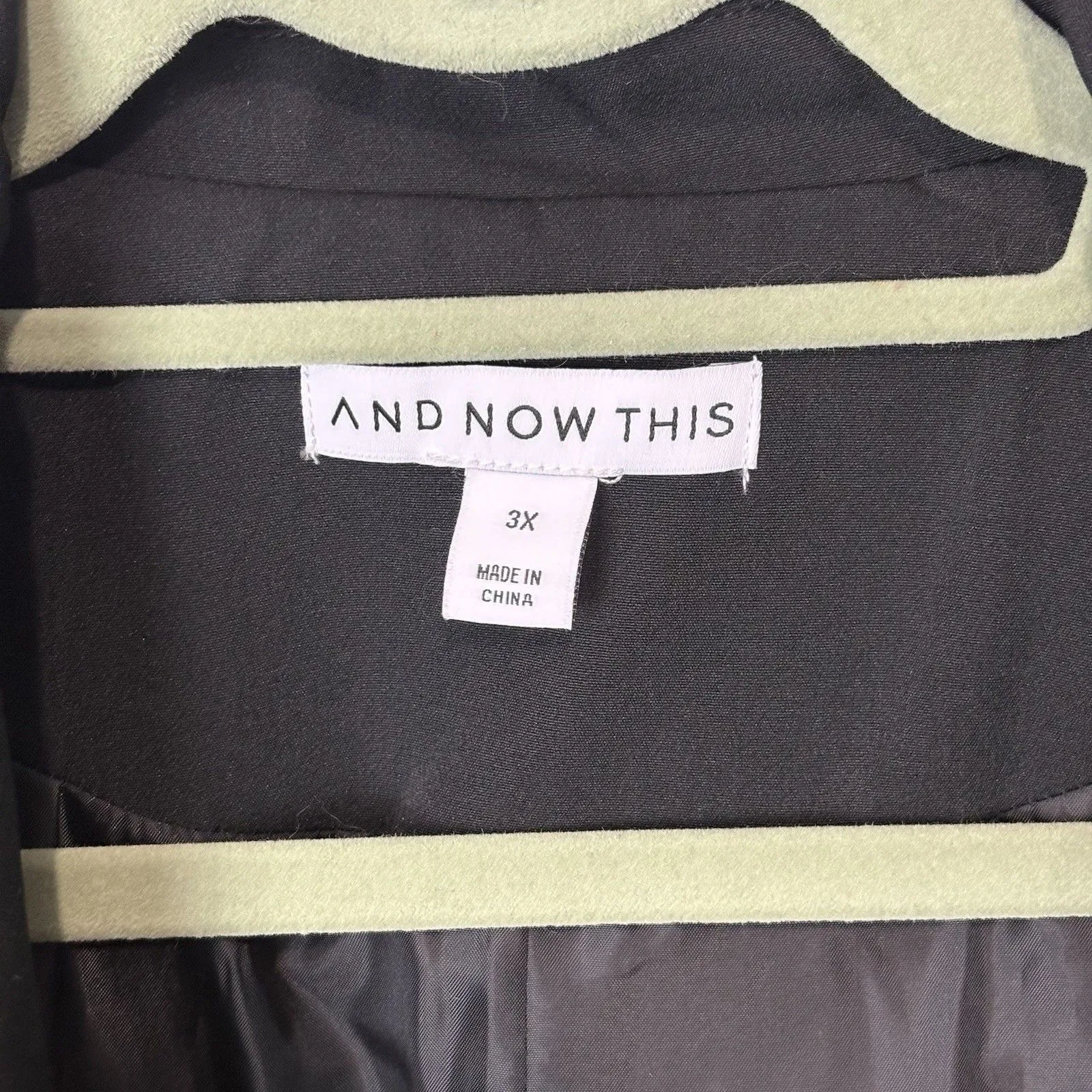 And Now This Blazer Coat Womens Plus Size 3X Oversized Black One Button Work - Image 4