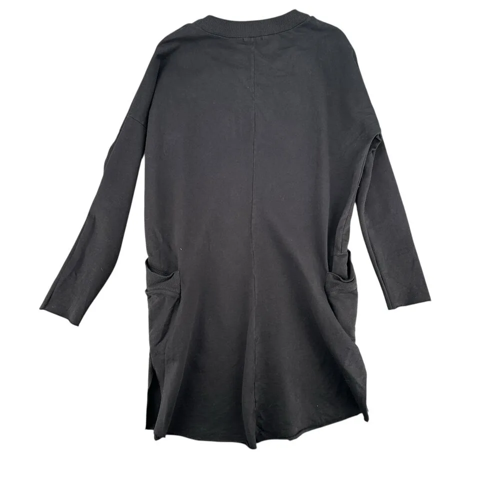 Errant Black Long Sleeve Tunic Dress With Pockets NWT Oversized Small Cotton - Image 6
