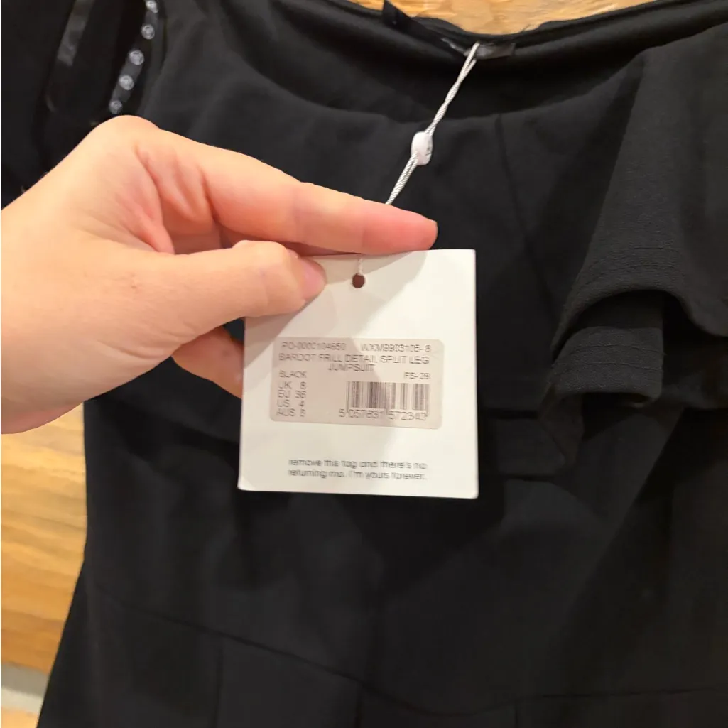 Missguided Bardot Off the Shoulder Jumpsuit size 4 - Image 5