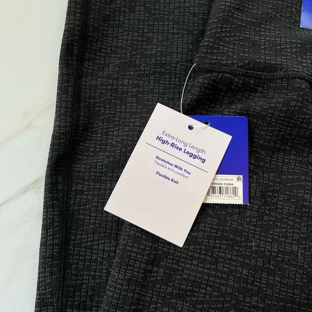 NWT JoyLab Textured Flared Long Length Leggings size small Gray - Image 6