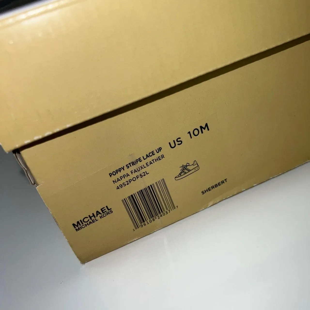 Michael Kors Sherbert Poppy Leather And Logo Stripe Sneaker - Image 7