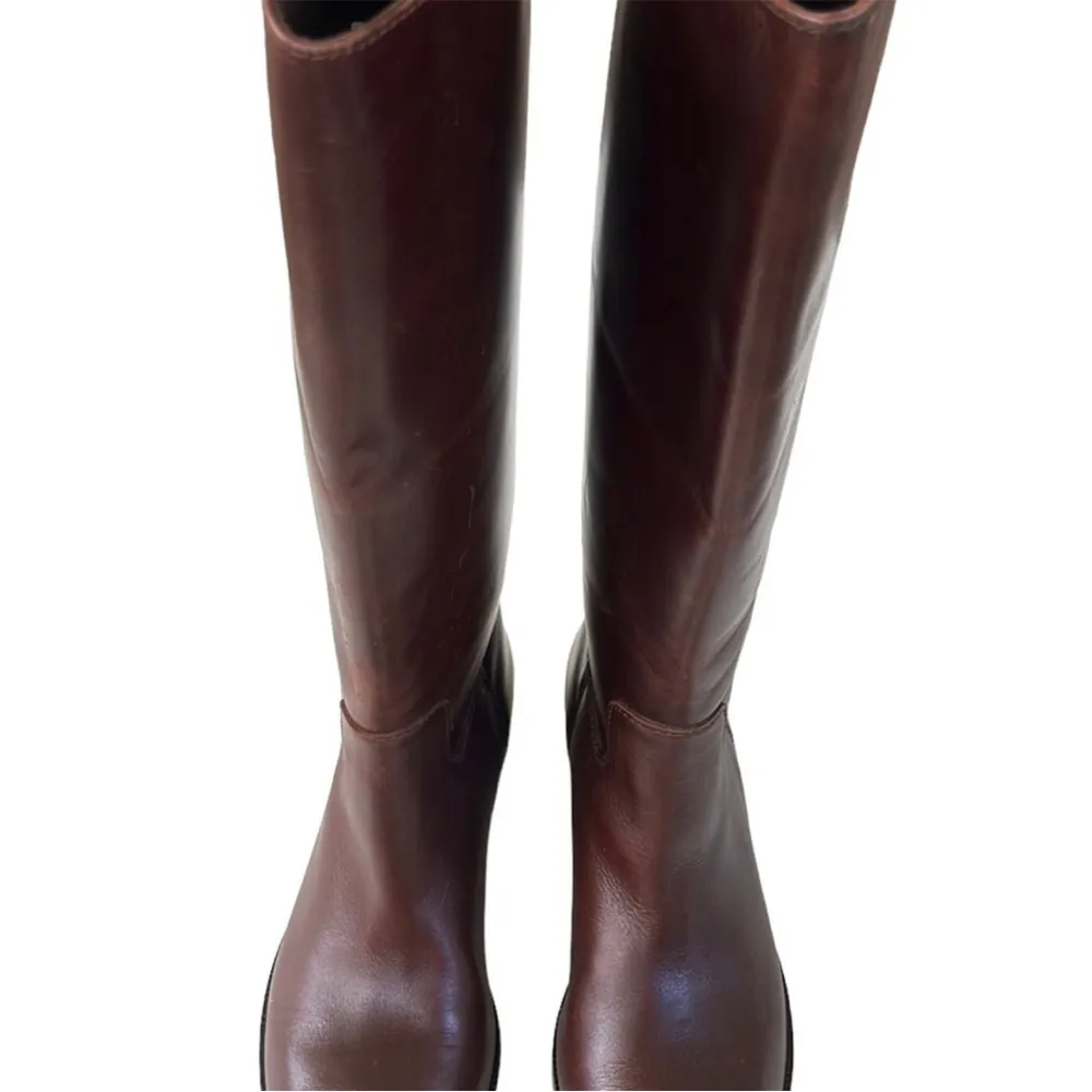 Like New Cole Haan Leather Arlington Riding Knee High Boots Brown Sz 6 Rtl. $398 - Image 4
