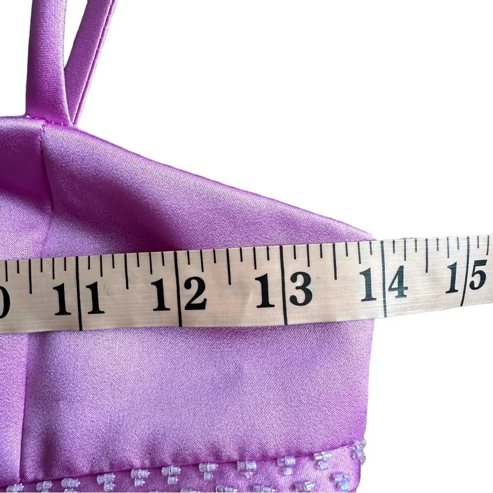 Davids Bridal Wild Orchid Sleeveless Spaghetti Strap Bridesmaids Dress 10 - Image 5