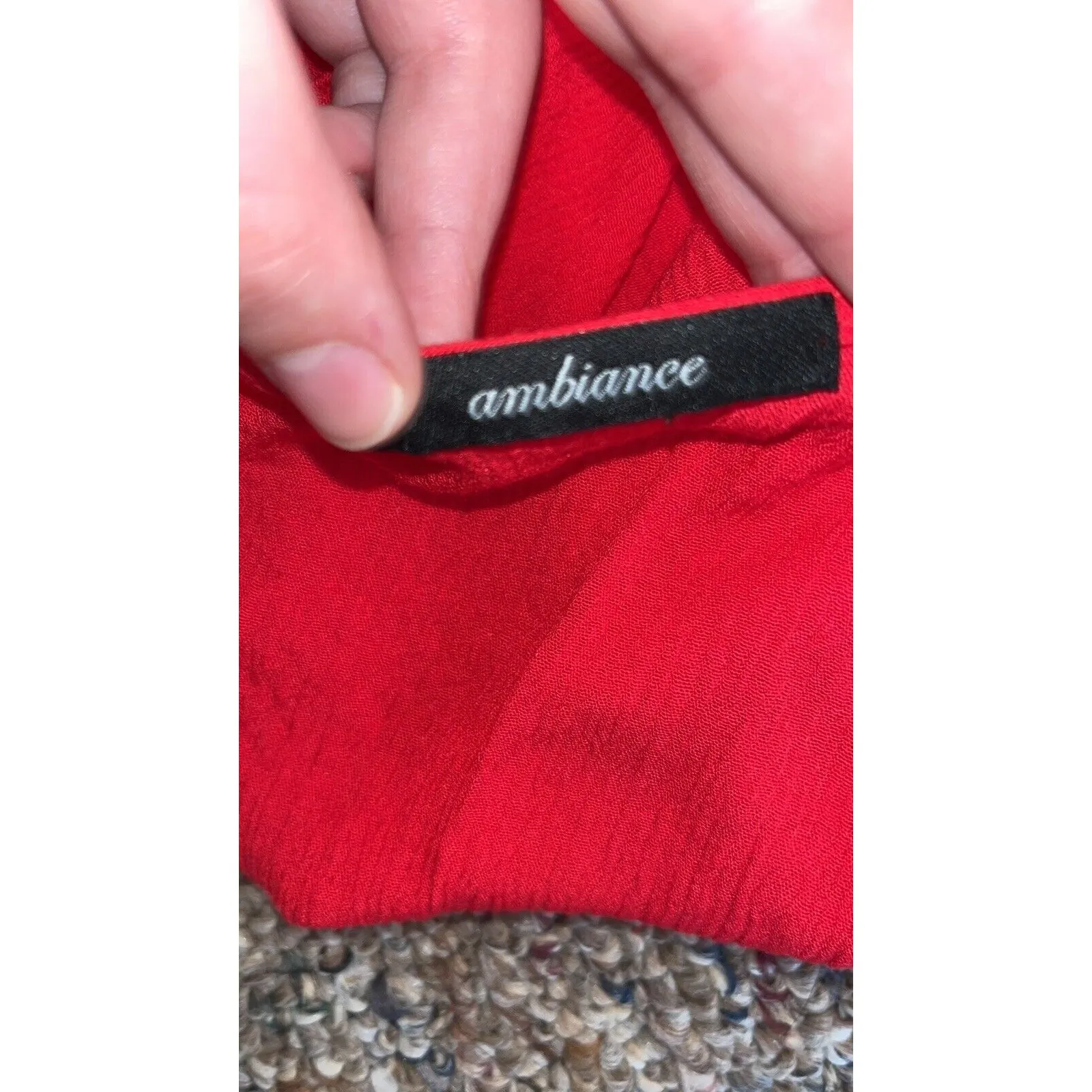 Women’s ambiance apparel red v - Image 5