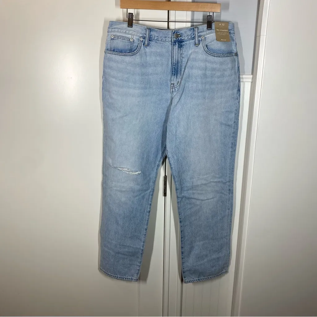 Madewell The‎ 90’s Straight Jean in Semmes wash size 32 new nwt - Image 2