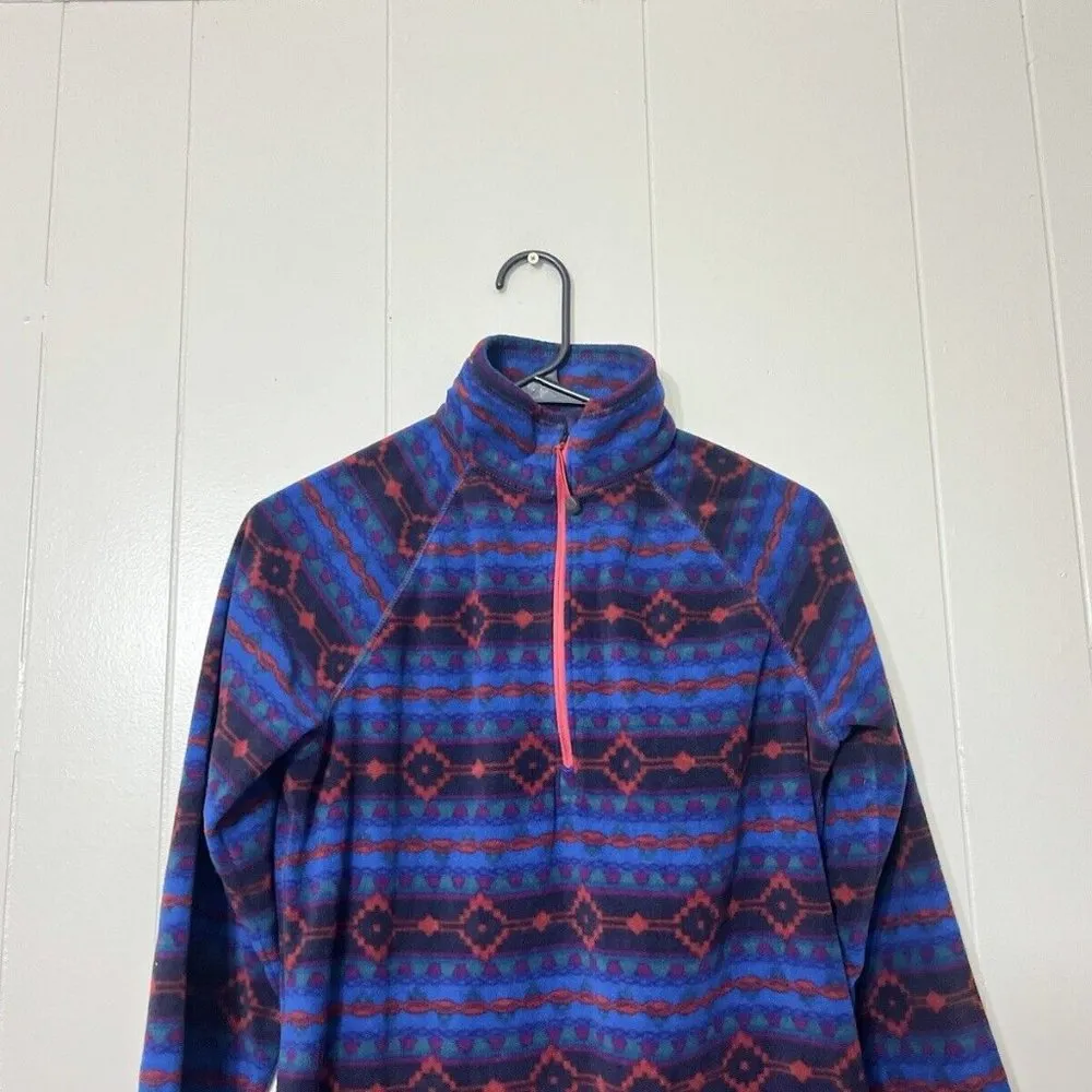 Eddie Bauer Women's Aztec Southwestern Fleece 1/4 Zip Pullover Size M EUC - Image 6