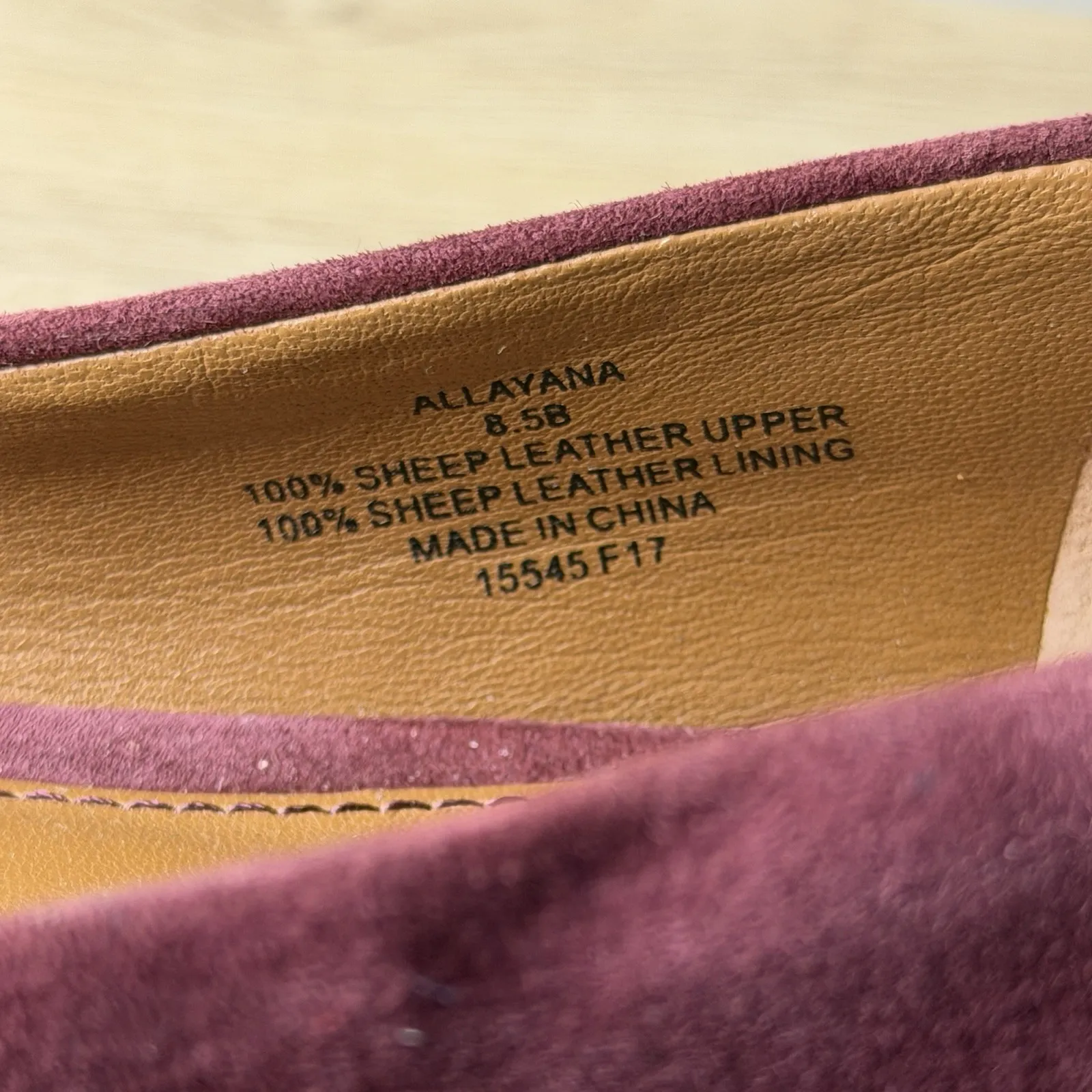 Lauren Ralph Lauren Allayana Burgundy Laser Cut Pointed Toe Ballet Flat Size 8.5 - Image 11