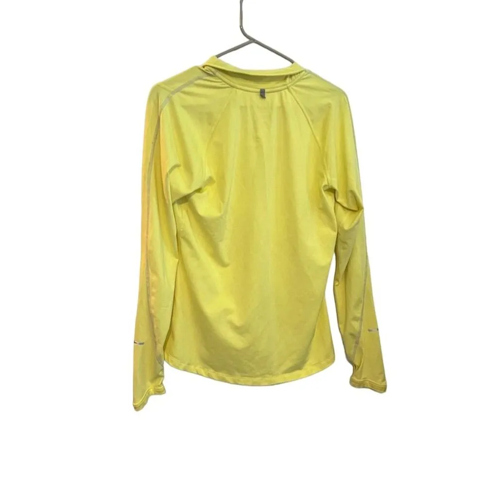 Nike Dri-FIT Neon Yellow Running Pullover M Half Zip Long Sleeve Activew… - Image 7