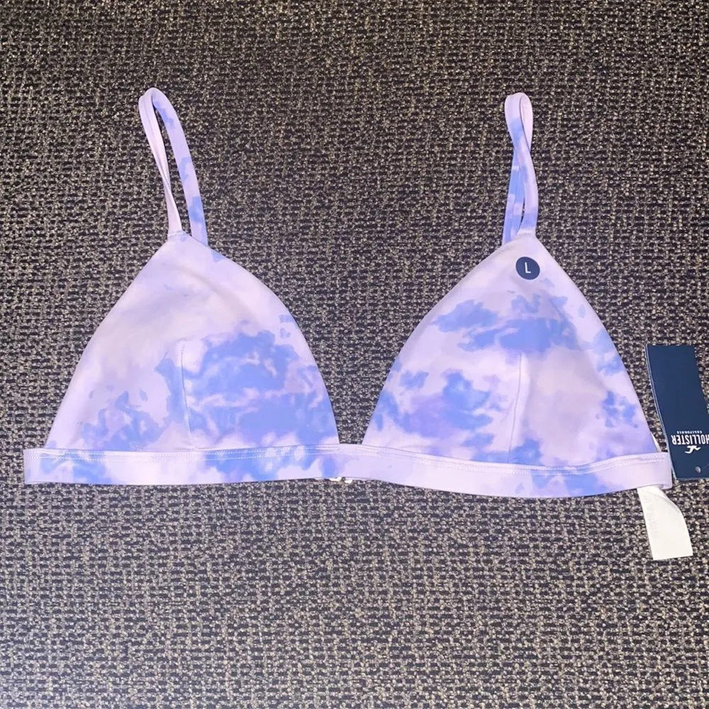 ✨ hollister pink/purple tie dye triangle bikini top✨ - Image 3