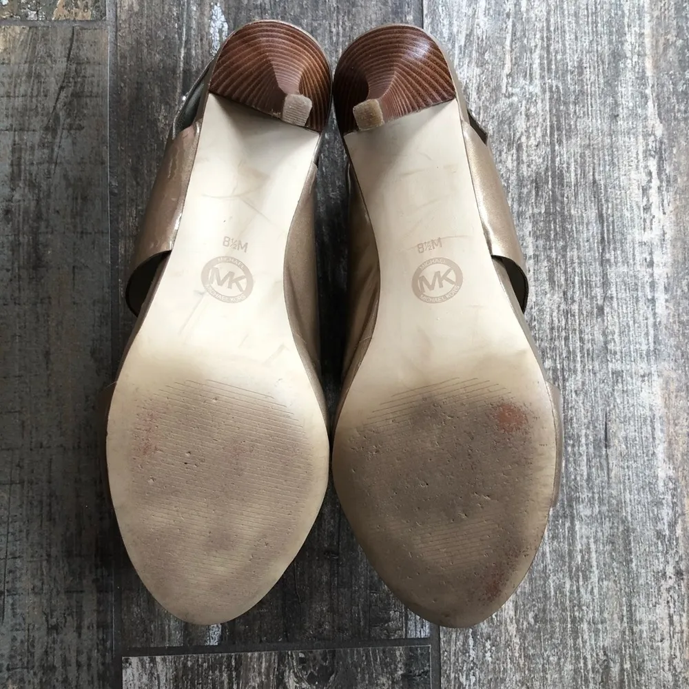 MICHAEL Michael Kors Leather Strappy Heels Size 8.5 - Image 8