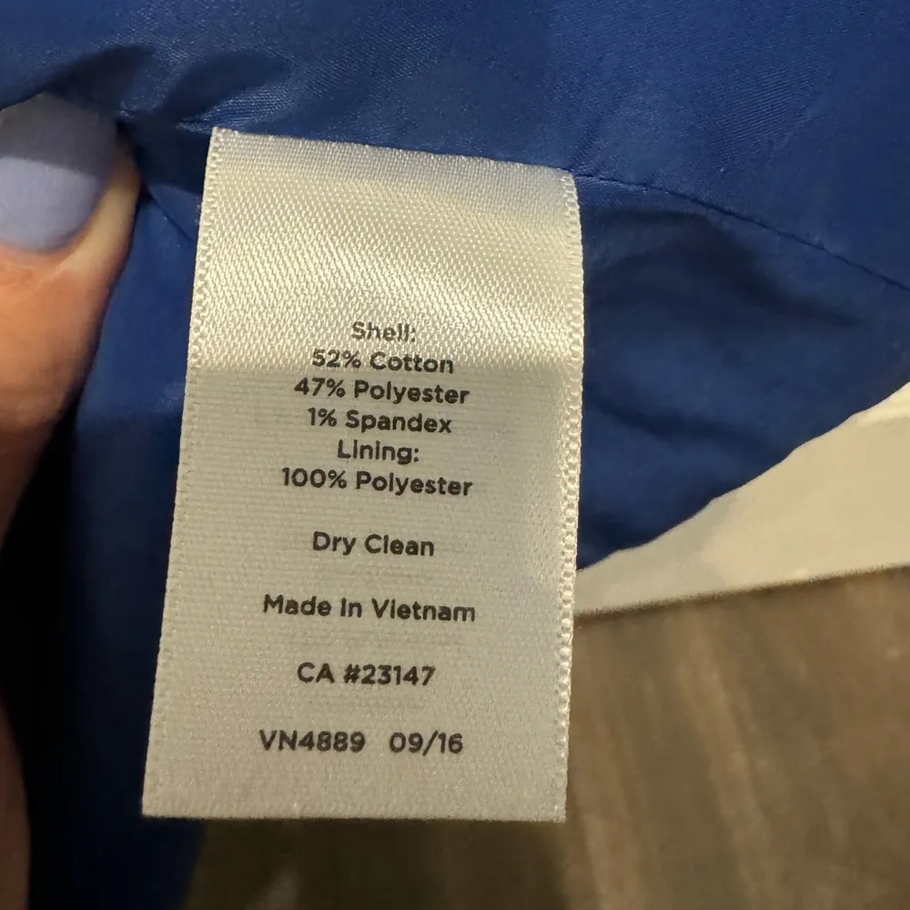 TALBOTS Yellow & Blue Blazer Size 2 Fully Lined Open Front Pockets Stylish Fun - Image 10