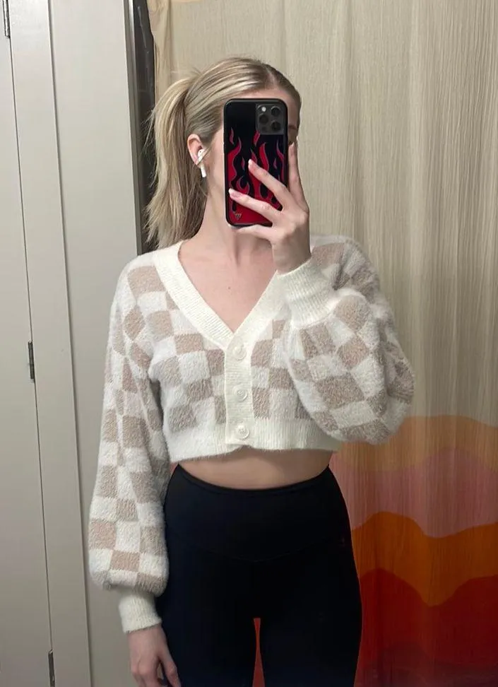 Altar’d State Fuzzy Crop Cardigan - Image 5