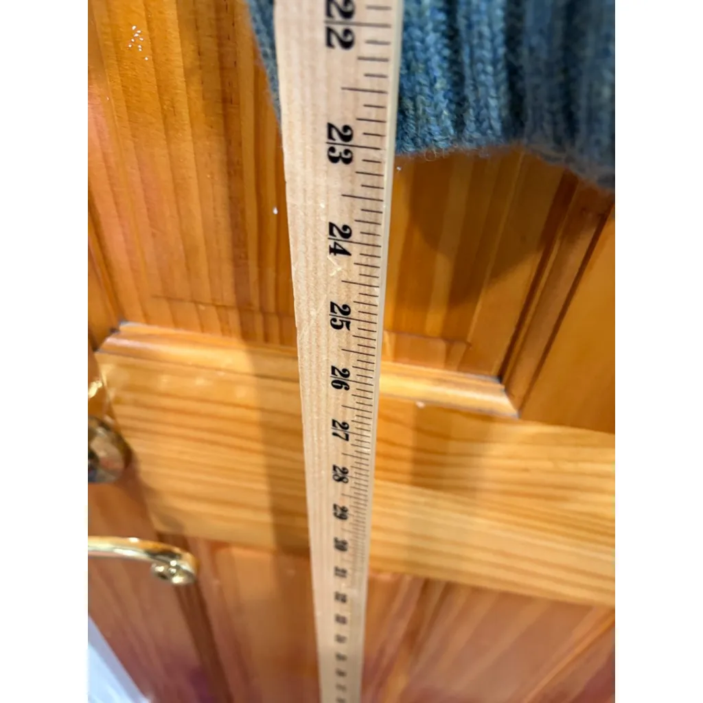 Vintage Bloomingdale’s Ski Shop Shetland Wool Cable Knit Sweater England Made Green Size M - Image 6