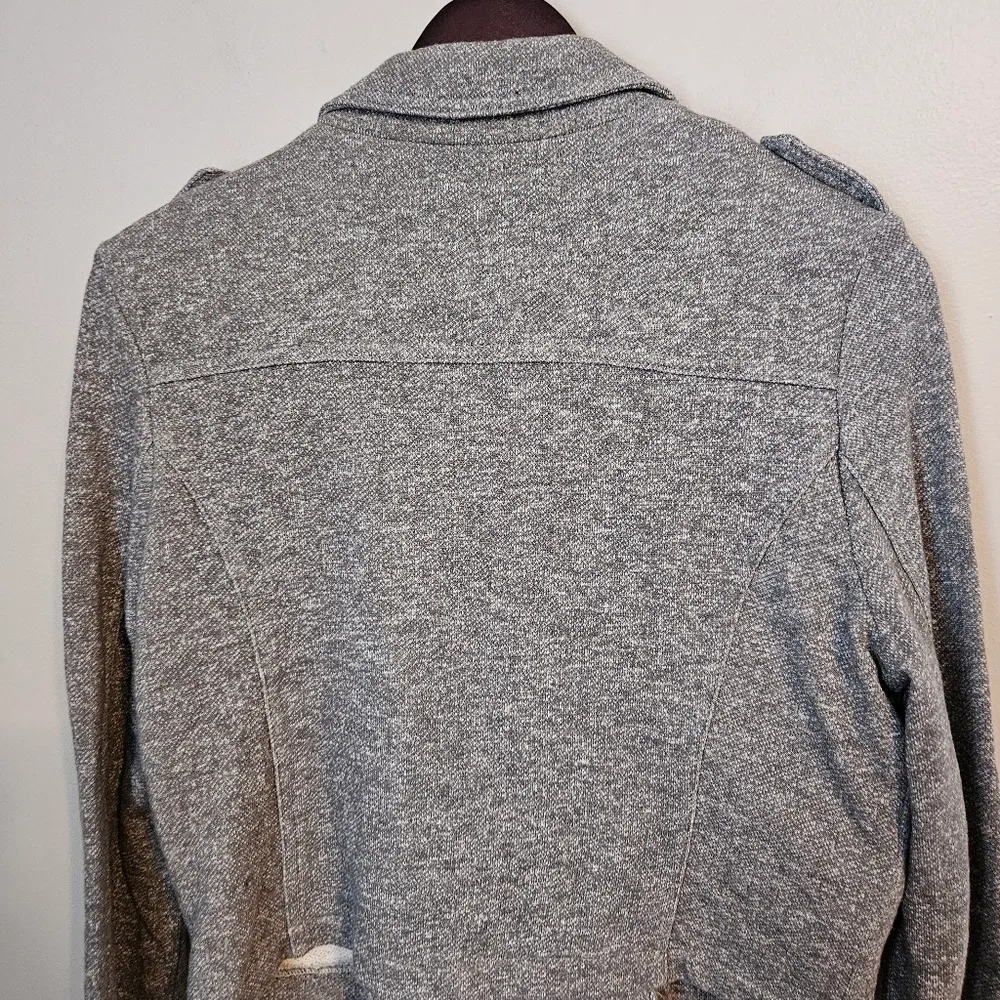 On Twelfth Jacket Gray Zip-Up Moto Lightweight Casual Neutral Trendy Spring Fall - Image 5