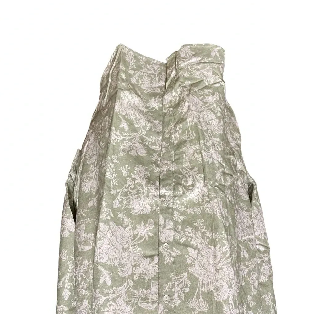 Roller Rabbit Caxias Darya Dress Sage Green White Floral Size Medium - Image 5