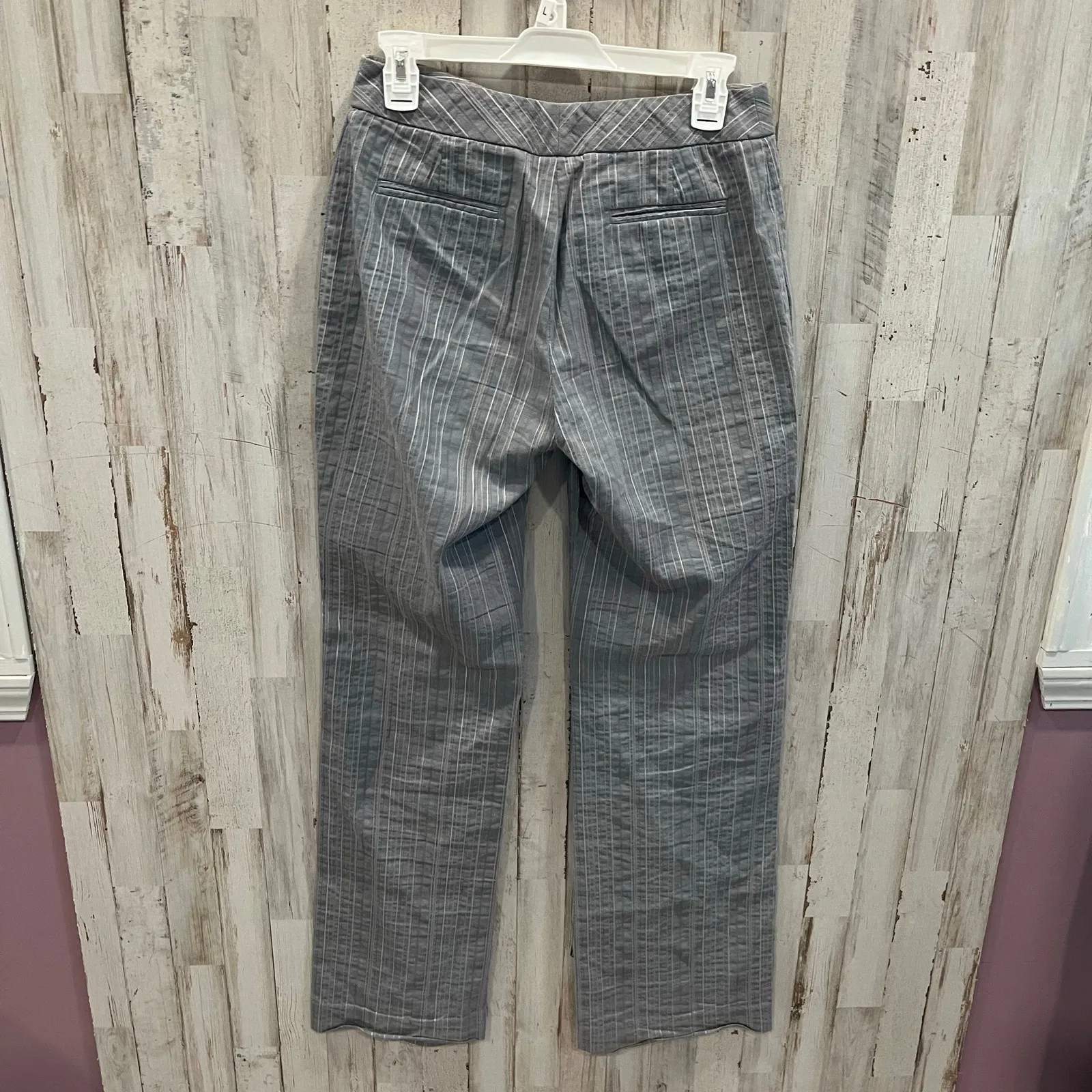 Peace Of Cloth Panticular Wide Leg Gray Plaid Pants Business Career Y2K Size 2 - Image 4