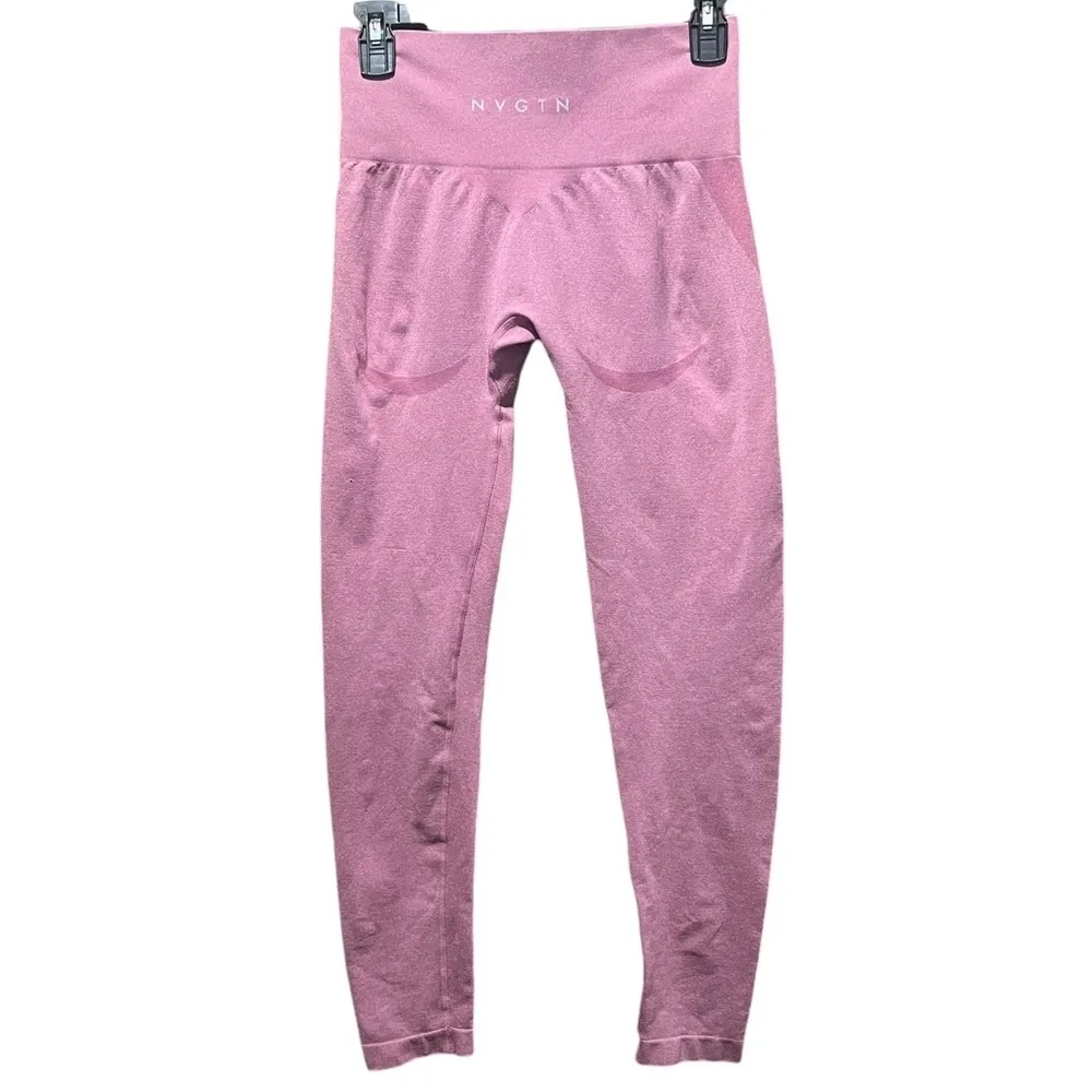 NVGTN Contour Curve Seamless Rose Pink‎ Leggings Size Medium - Image 8