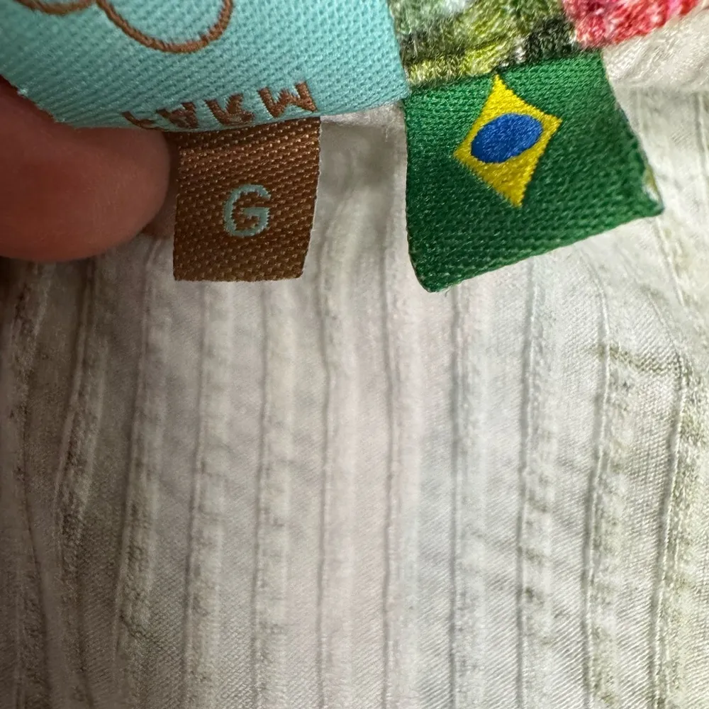 FARM Rio Green and Orange Asymmetrical Cut Out Bodysuit - Image 11