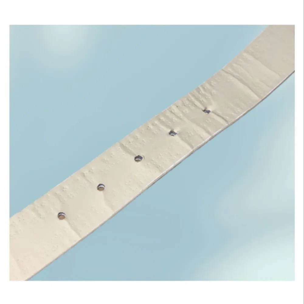 Turquoise & Silver Studded White Faux Leather Stylish Belt Size 34 - Image 5