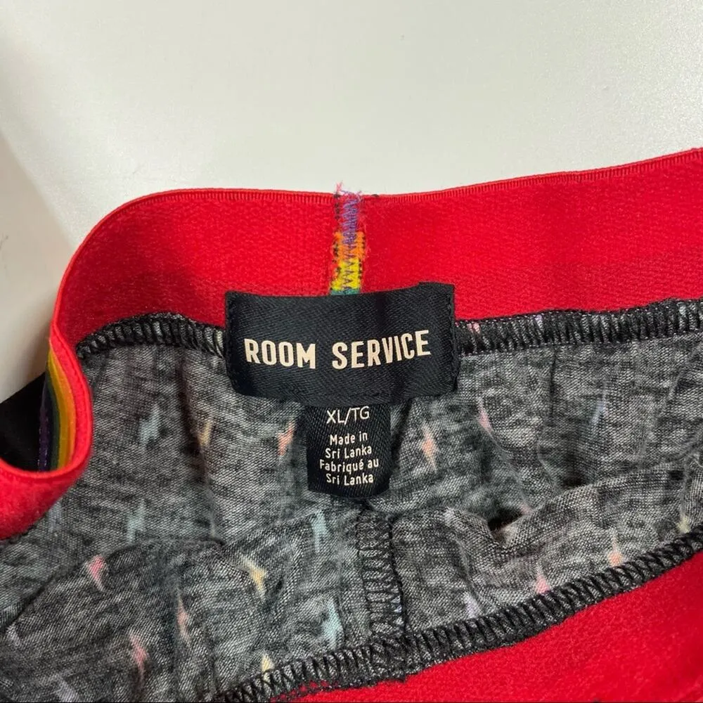 ROOM SERVICE Women's Rainbow dots pajama Shorts Black Size XL - Image 2