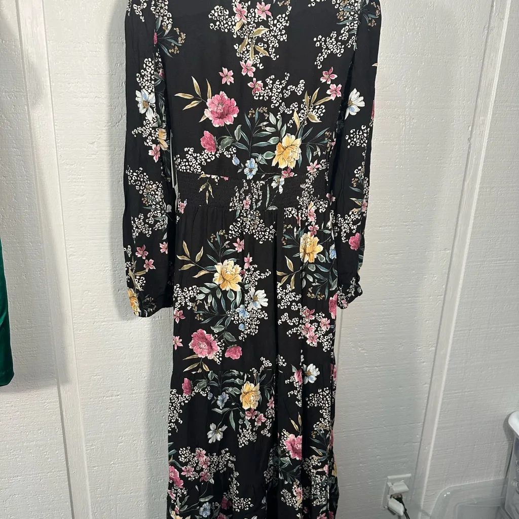 Hurley Juniors' Midnight Garden Midi Long Sleeve Dress Size XS NWT - Image 10