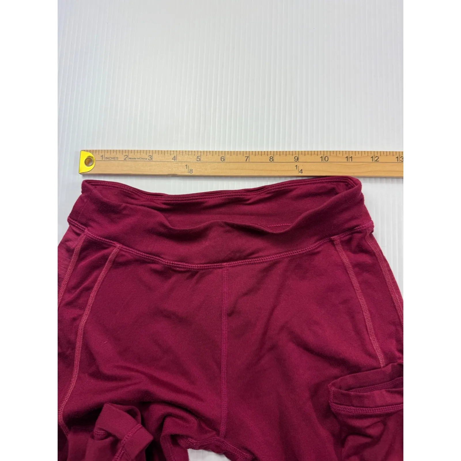 Gymshark Training Leggings High Waisted Workout Gym Activewear Burgundy‎ S - Image 3
