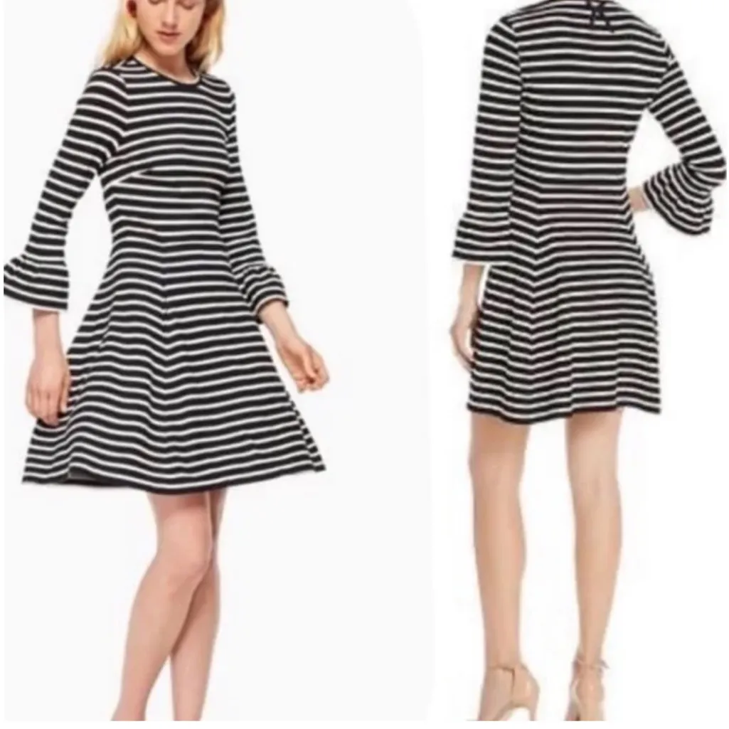 Kate Spade Broome Street Striped Fit & Flare Skater Dress M - Image 4