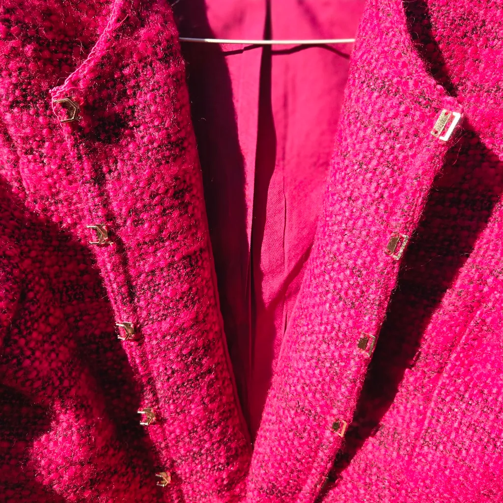 Pink Tweed Skirt Set for Women Spring Autumn New Large 2 Pieces - Image 12