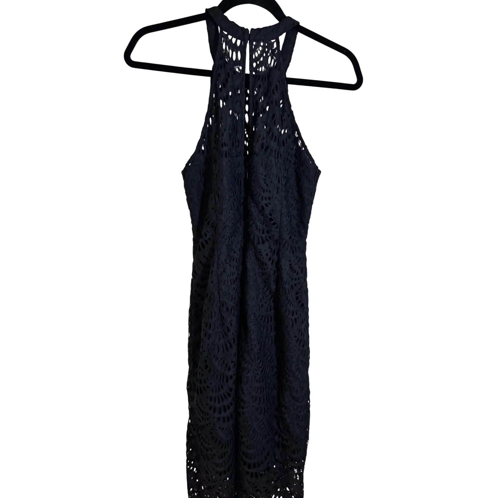 Lilly Pulitzer Kenna Dress‎ Scalloped Fan Lace Black Onyx Size 2 - Image 6