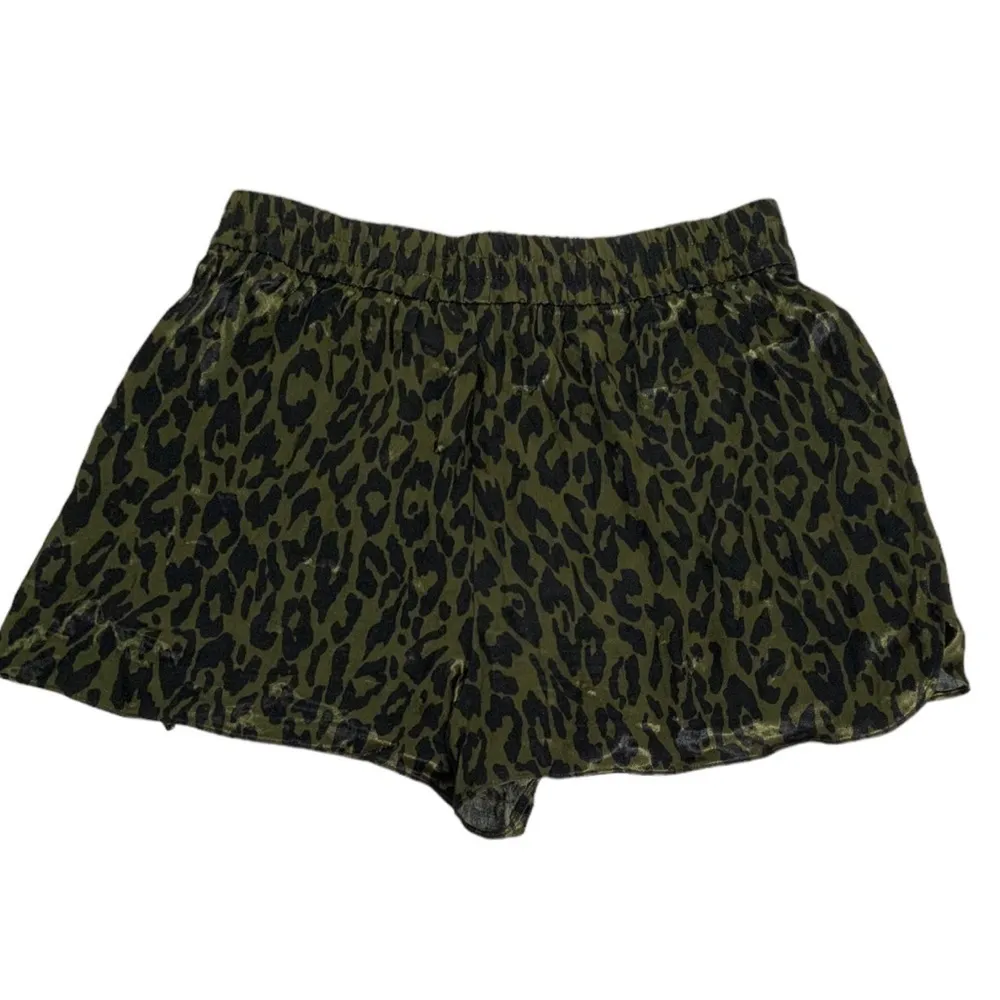 Zara‎ animal print satin shorts Large comfy lounge leopard cheetah - Image 2