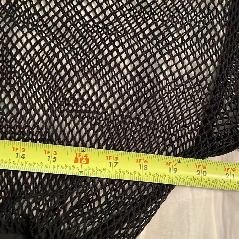 Tribe Kelley Black Fishnet Mesh Pullover Top Shirt Womens One Size - Image 5