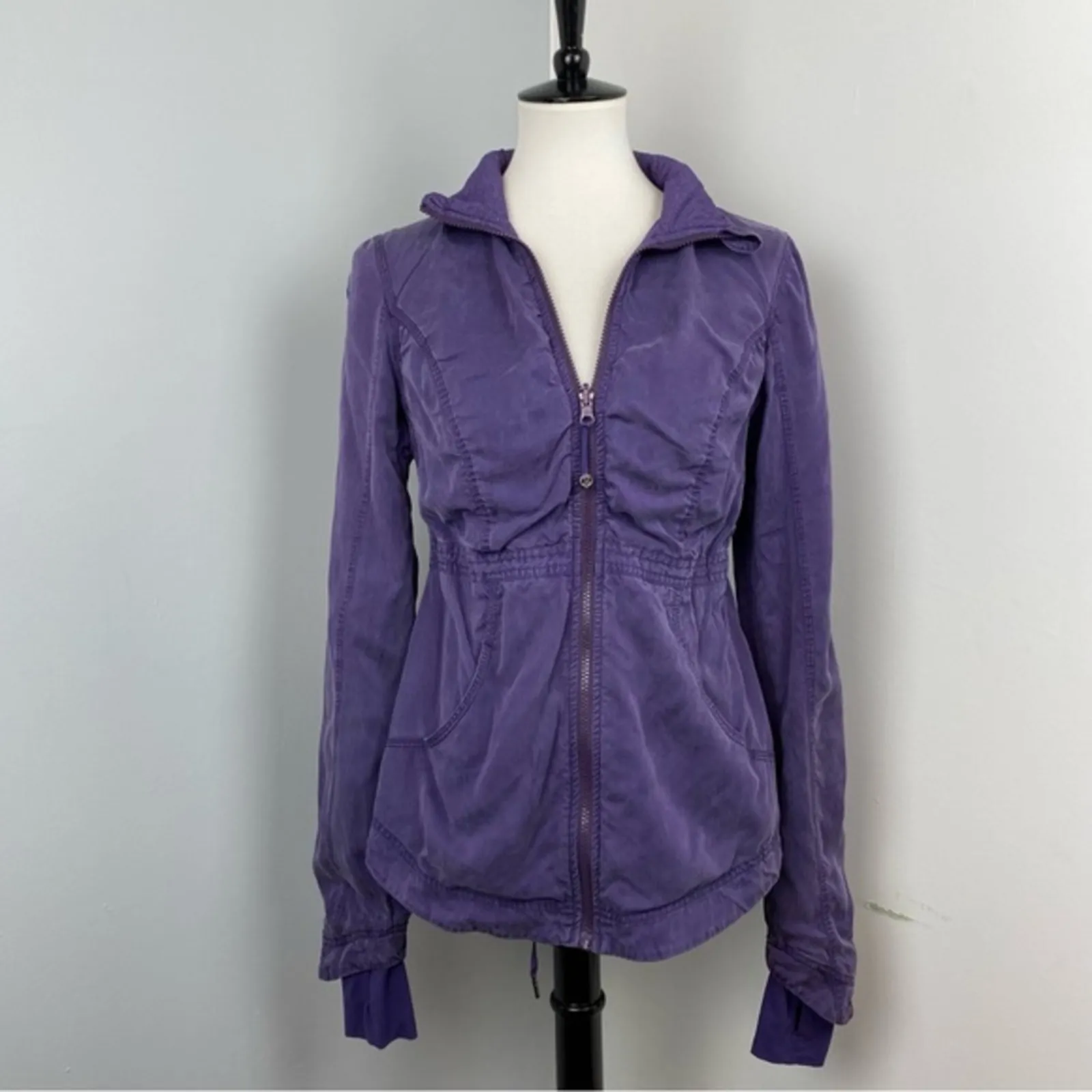 Lululemon Inner Peace Reversible Jacket Concord Grape Sz 6 Full Zip - Image 4