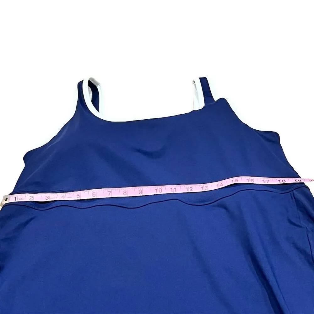 Fabletics Women's 2X Blue Sporty Sleeveless Short Dress w/ Built-In Shorts - Image 6