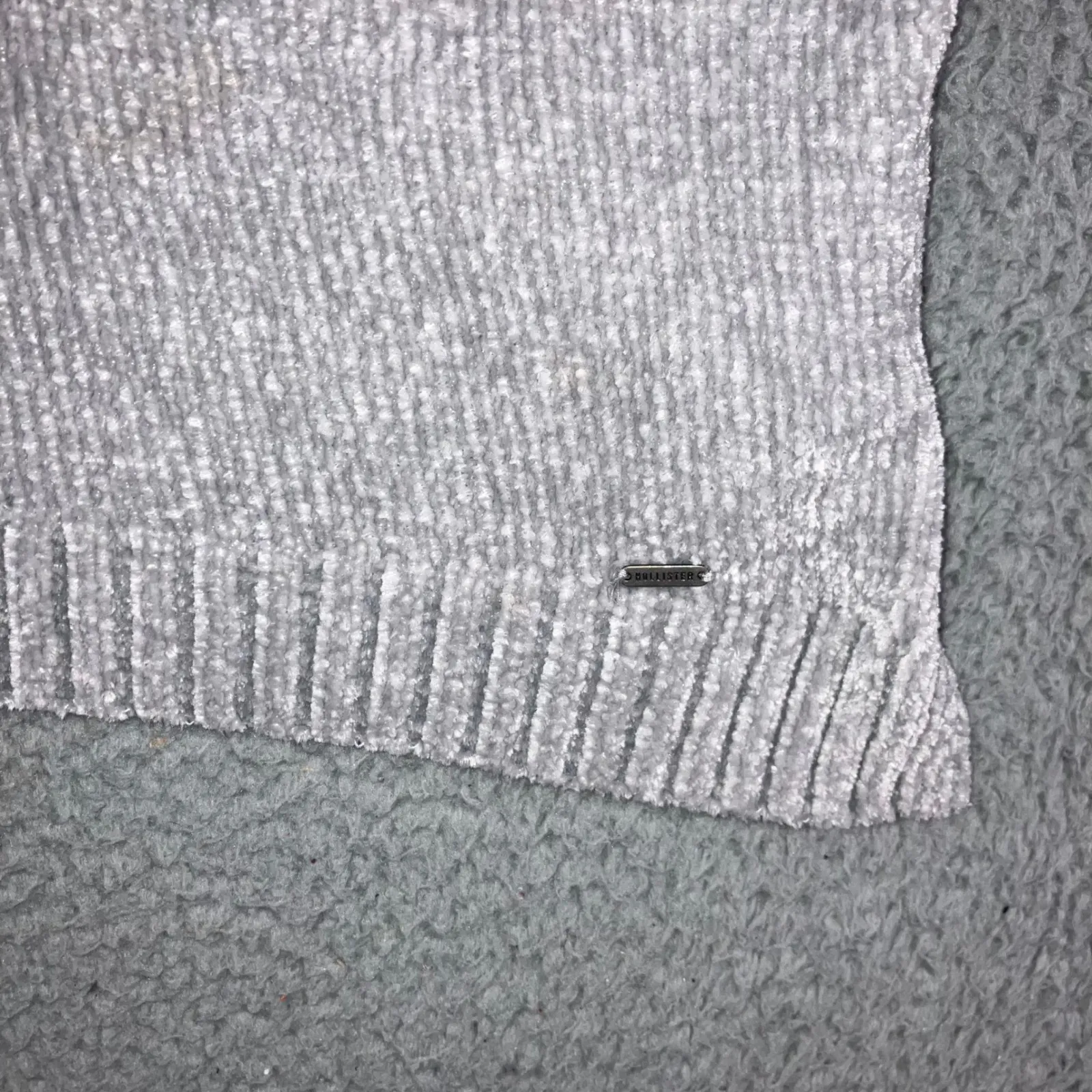 Hollister Chenille Sweater Women Small Oversized V Neck Chunky Soft Cozy - Image 12