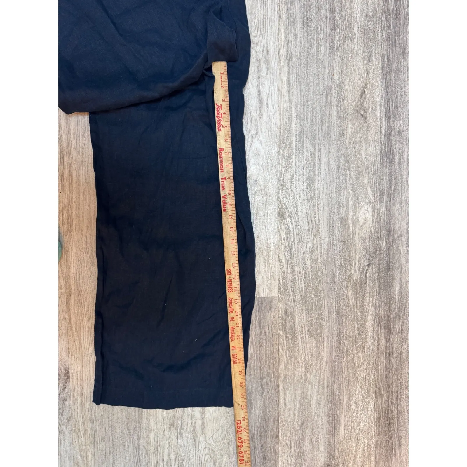 Soft‎ Surroundings Aliso Point Linen Pants Wide Leg Elastic Waist Navy Blue 3X - Image 9