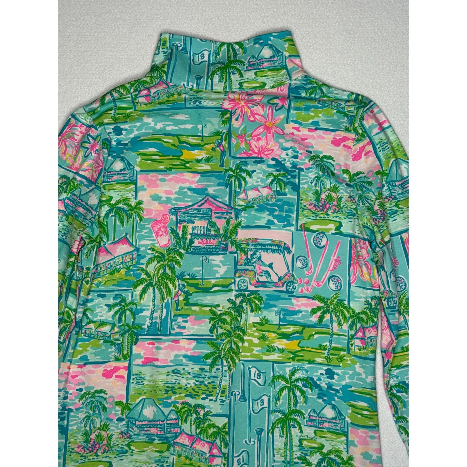 Lilly Pulitzer Claudia UPF 50+ fabric, High Tide Navy Honda print dress large - Image 11