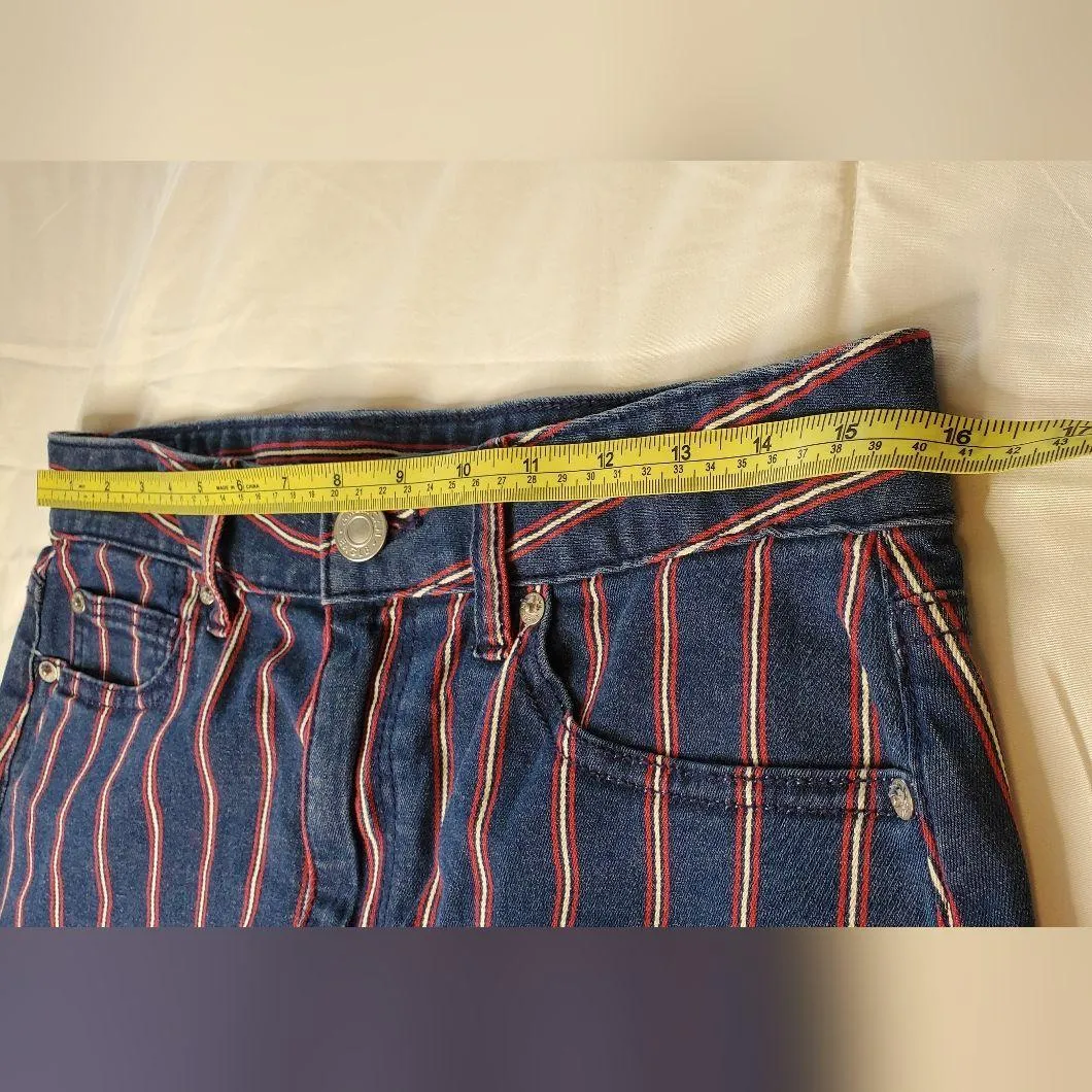 American Eagle Outfitters Blue and Red Mini Skirt Casual Size:8 - Image 7