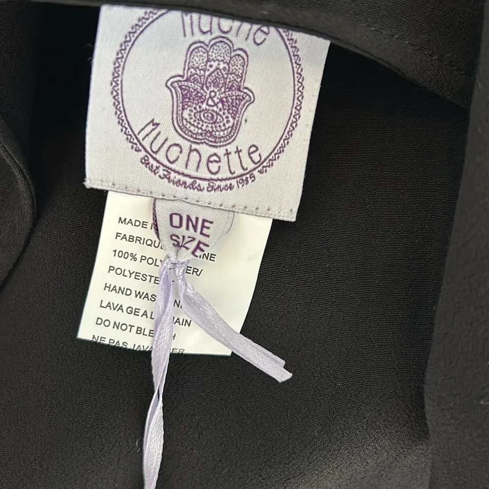 Muche Muchette Black Crepe Velvet Panel Bell Sleeve Dress Size undefined - Image 8