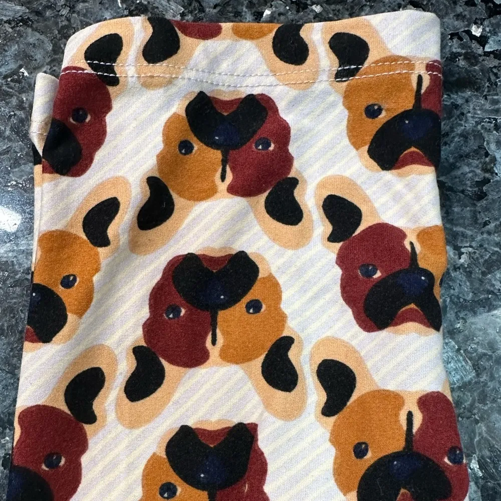 LuLaRoe Tall & Curvy TC Bulldog Frenchie Dog Print Leggings Plus Size 1X XL - Image 4