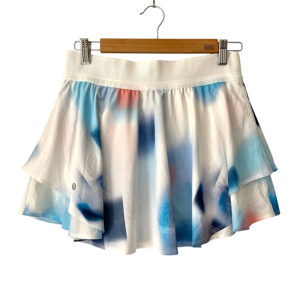 Lululemon Court Rival High Rise Skirt size 8 Baseline Multi Wash Blue White - Image 6