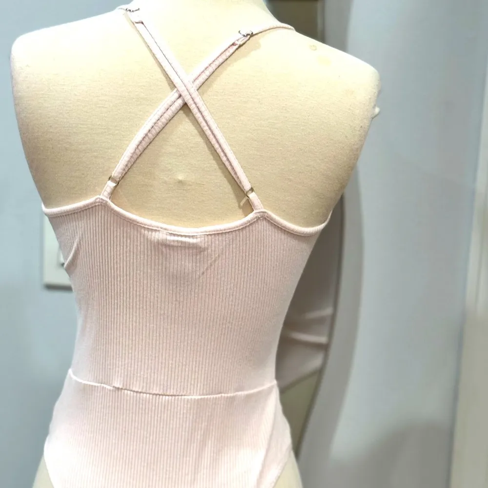 Forever 21 Light Pink Ribbed Bodysuit - Image 3
