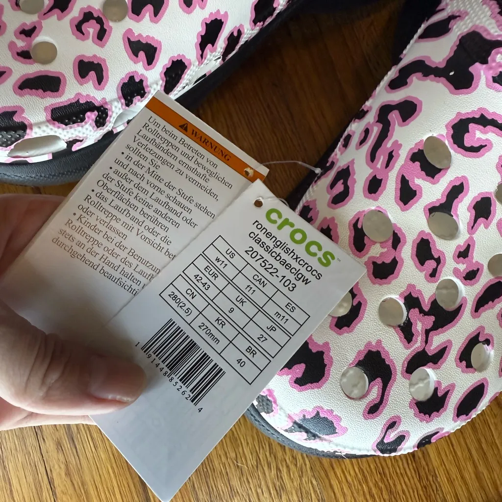 New NWT Crocs Ron English Party Animal Cruella Bae Platform Collaboration Clog - Image 5