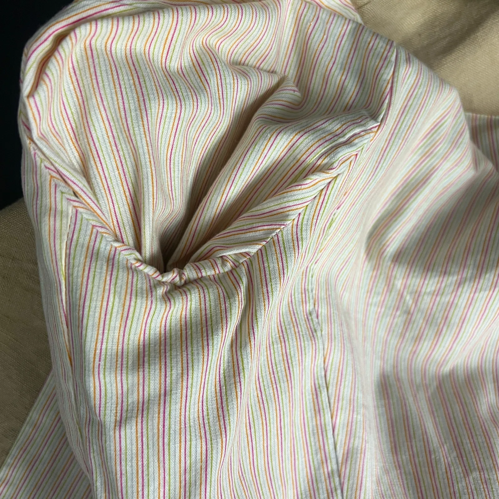 Gibson Linen Beige Women's 3/4 Sleeve Blazer Size Small - Image 10