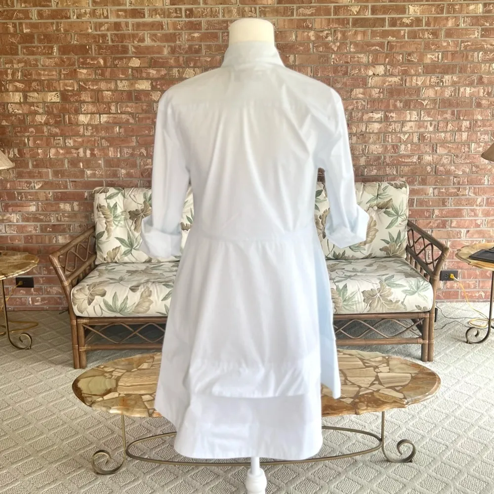 Textile Elizabeth and James Pale Blue Belted Flared Mini Shirtdress Dress NEW XS - Image 10