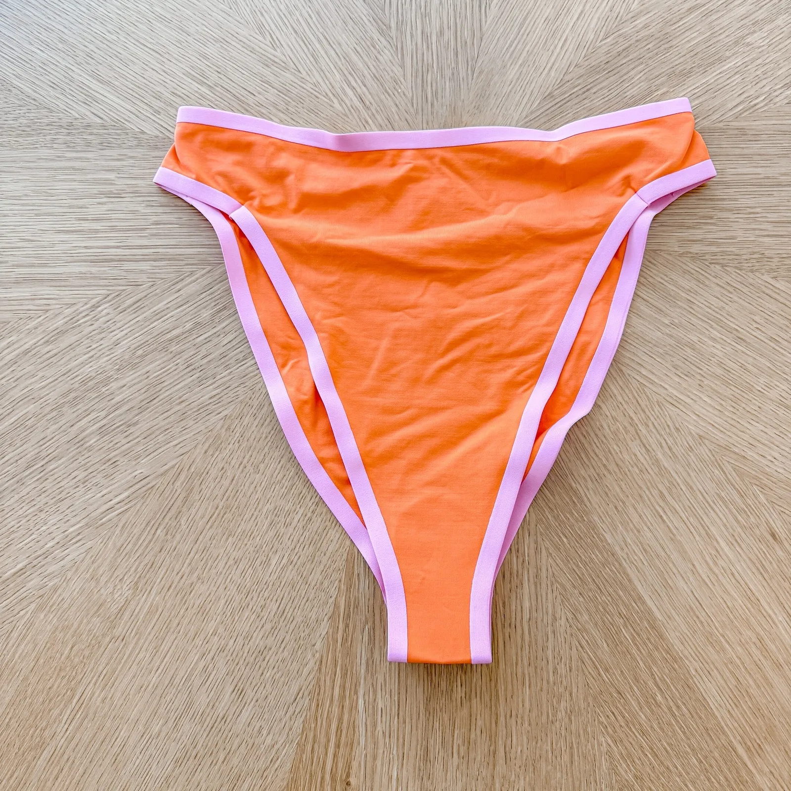 L Space Bikini Bottom Womens Large Orange Fused Ventura‎ Bitsy Retro Colorblock - Image 3