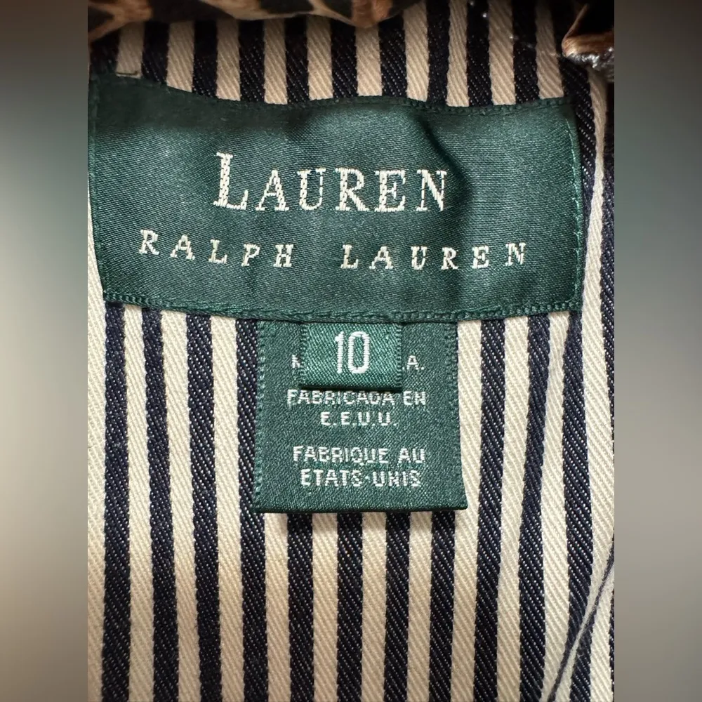 Lauren Ralph Lauren Black and White Striped Blazer Size 10 - Image 5